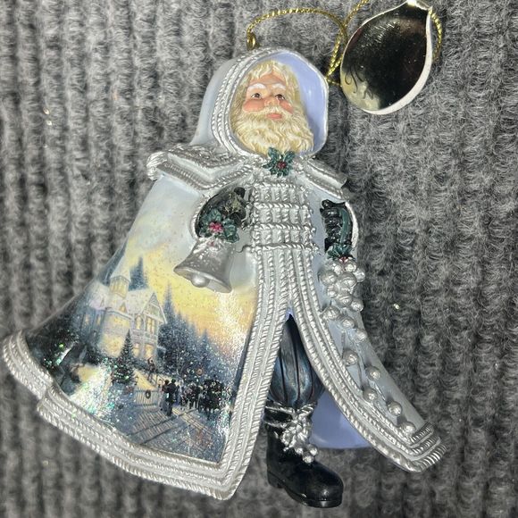 VTG‎ 2003 Thomas Kinkade Old World Santas Christmas Heirloom Ornaments Set Of 3 - Picture 9 of 14